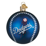 Old World Christmas Dodgers Baseball Ornament - hand-blown glass Christmas tree ornament (view 3)