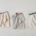 Korean Style Baby Casual Striped Short-sleeved T-shirt - Cindi Book