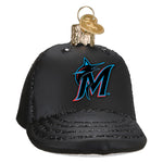 Old World Christmas Marlins Baseball Cap Ornament - hand-blown glass Christmas tree ornament (view 3)