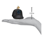 Old World Christmas Marlins Baseball Cap Ornament - hand-blown glass Christmas tree ornament (view 4)