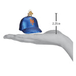 Old World Christmas Mets Baseball Cap Ornament - hand-blown glass Christmas tree ornament (view 4)