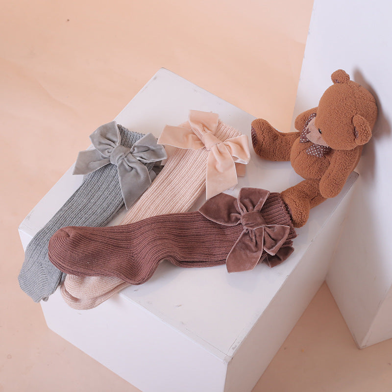 Bowknot woolen baby socks - Cindi Book