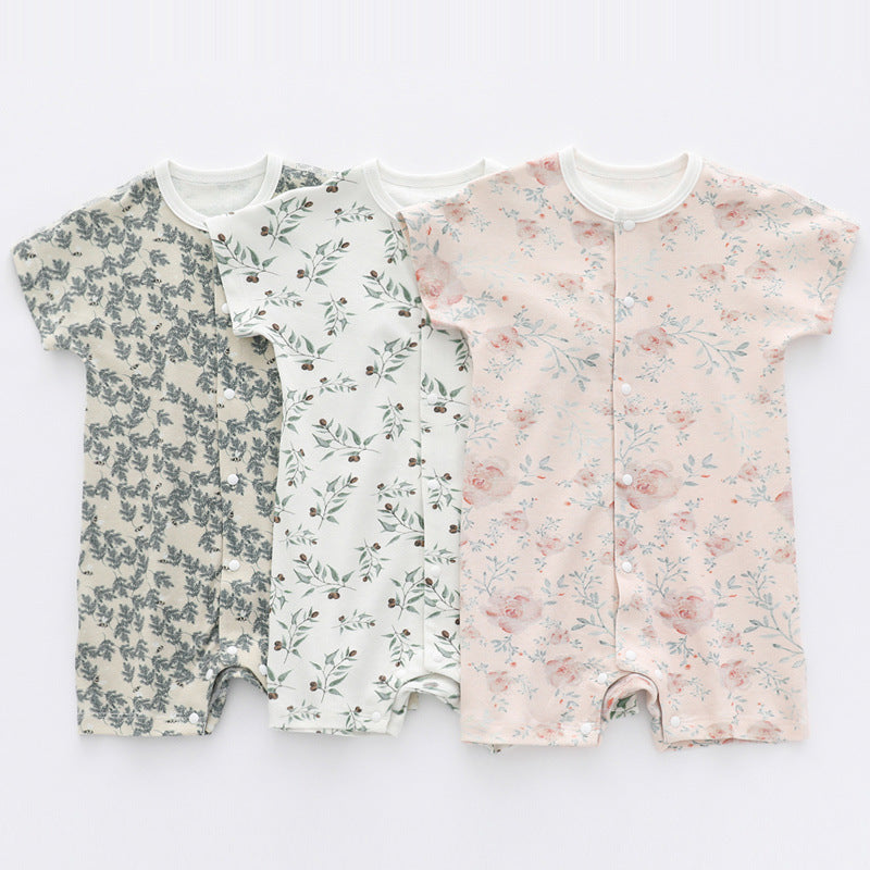 Baby Thin Clothes Short Sleeve Baby Jumpsuits - Cindi Book
