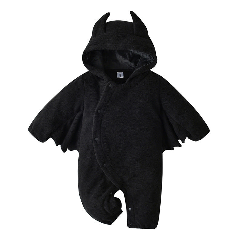 Baby Onesies Baby Halloween Bat Hooded Onesies Little Devil Shaped Onesies - Cindi Book