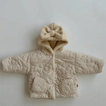 Girls' Cashmere Thickened Hooded Cotton Coat Jacket - Cindi Book