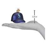 Old World Christmas Mariners Baseball Cap Ornament - hand-blown glass Christmas tree ornament (view 4)