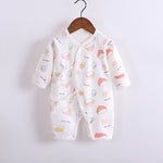 Baby's Cotton Long-sleeved Lace-up Butterfly Jumpsuit - Cindi Book