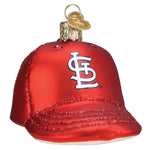 Old World Christmas Cardinals Baseball Cap Ornament - hand-blown glass Christmas tree ornament (view 3)