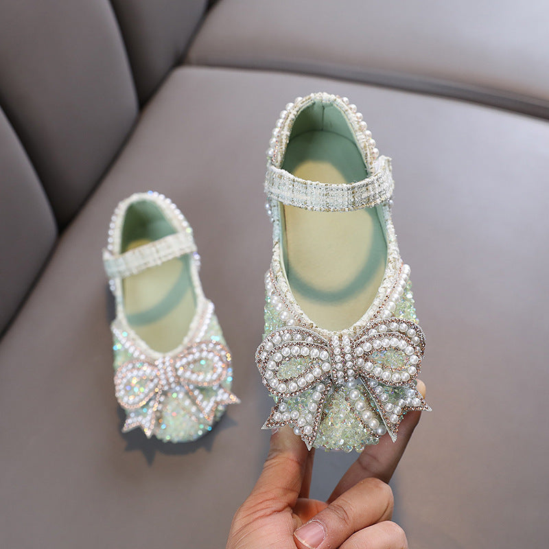 Bow Baby Princess Children's Single-layer Shoes - Cindi Book