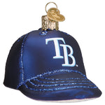 Old World Christmas Rays Baseball Cap Ornament - hand-blown glass Christmas tree ornament (view 3)