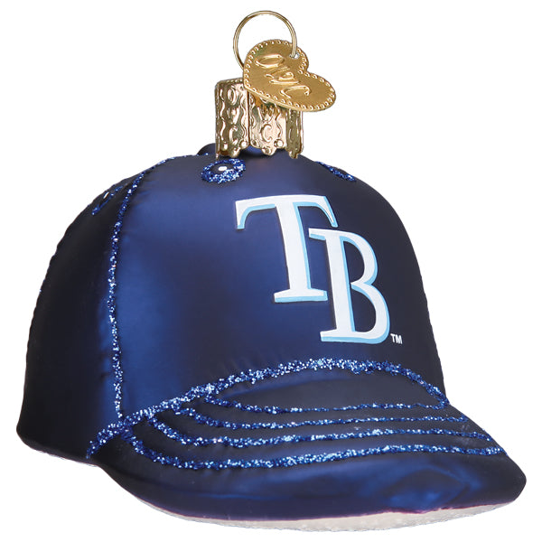Old World Christmas Rays Baseball Cap Ornament - hand-blown glass Christmas tree ornament (view 3)