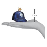 Old World Christmas Rays Baseball Cap Ornament - hand-blown glass Christmas tree ornament (view 4)