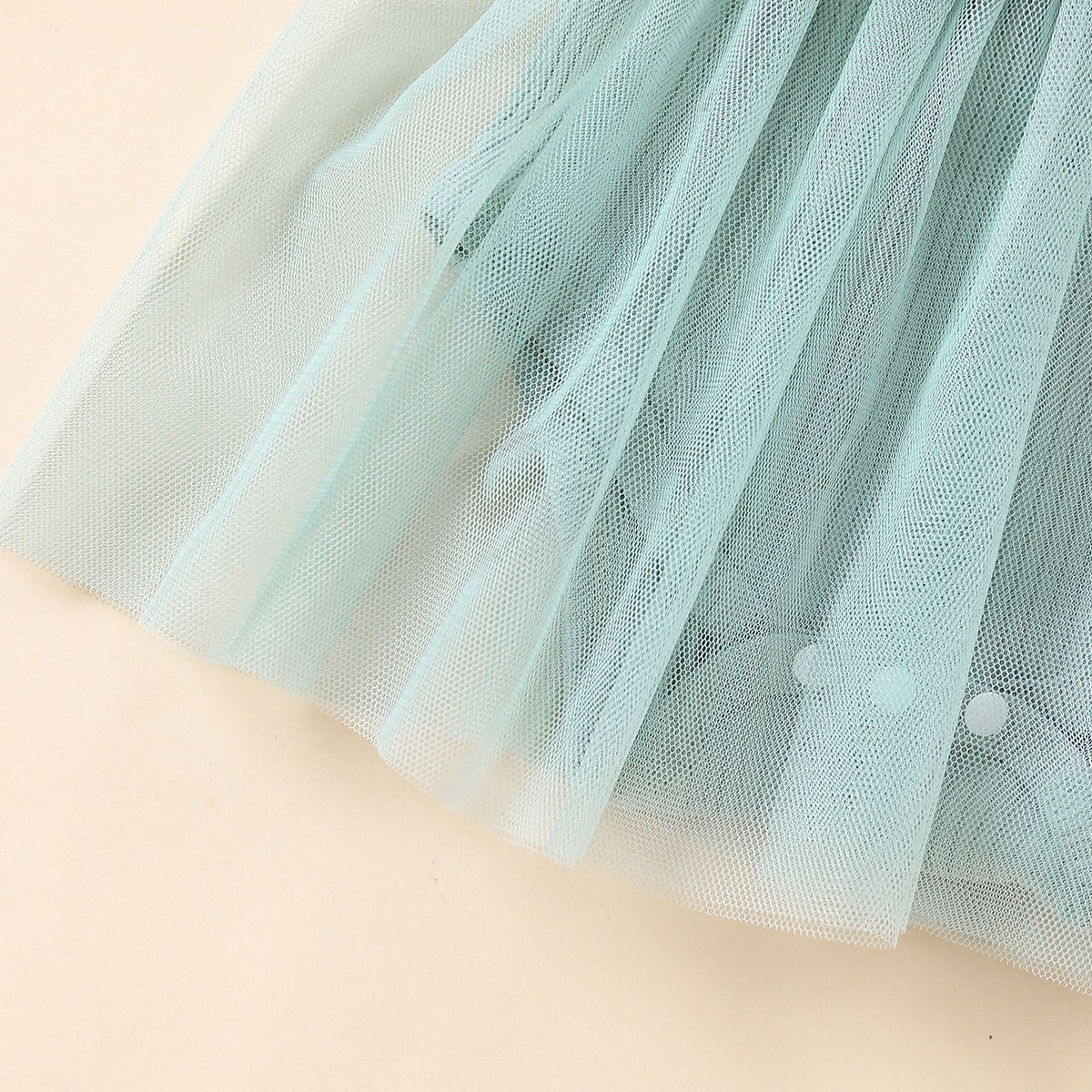 Girls' Multi-color Mesh Flounced Sleeve Short Sleeved Kazakhstan Skirt - Cindi Book