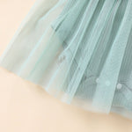 Girls' Multi-color Mesh Flounced Sleeve Short Sleeved Kazakhstan Skirt - Cindi Book