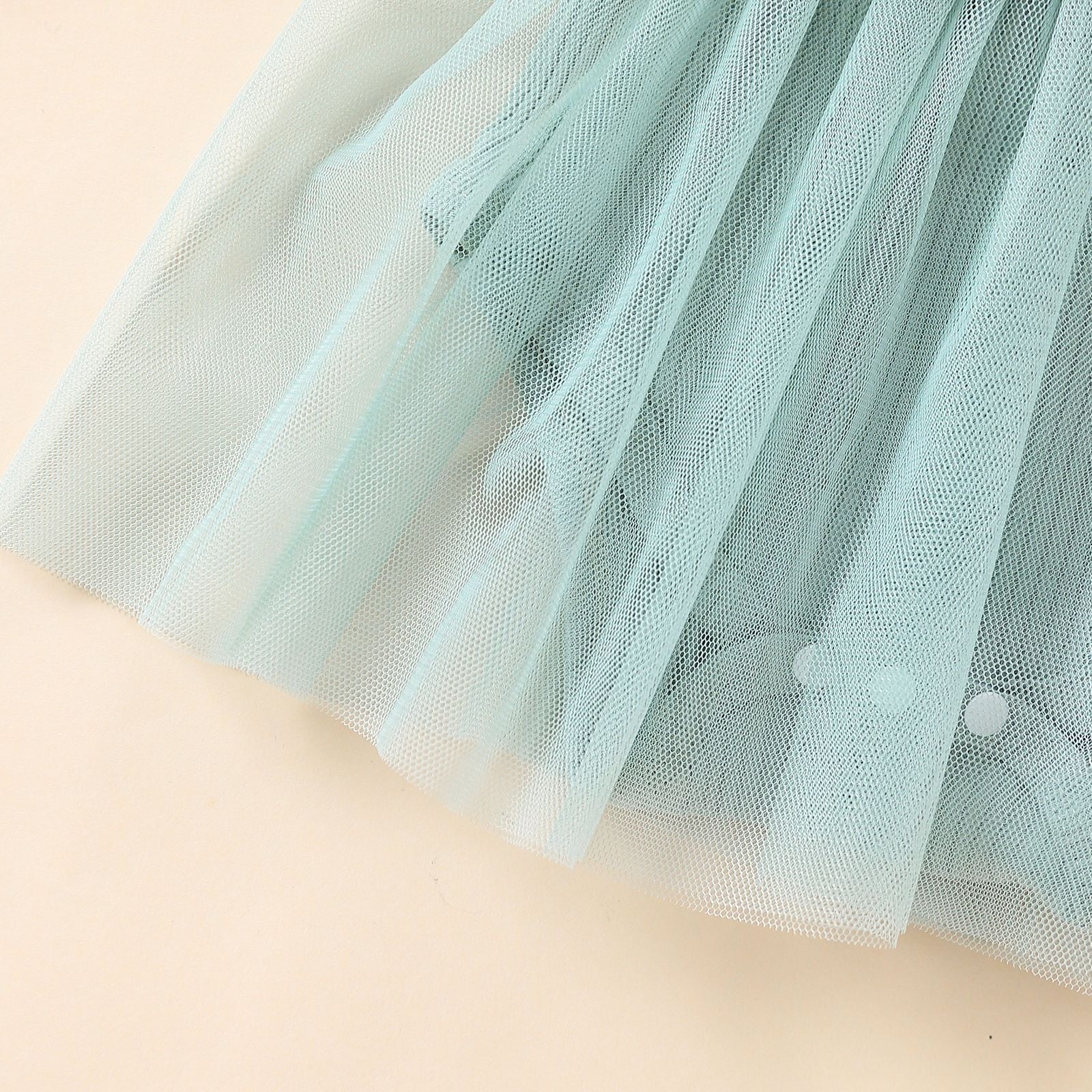 Girls' Multi-color Mesh Flounced Sleeve Short Sleeved Kazakhstan Skirt - Cindi Book