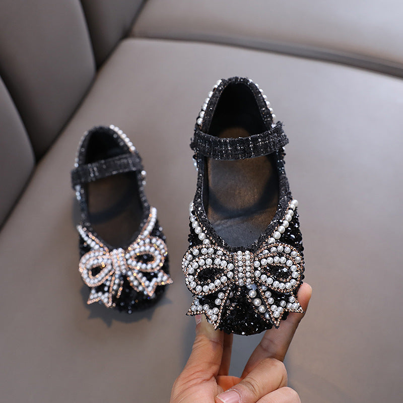 Bow Baby Princess Children's Single-layer Shoes - Cindi Book