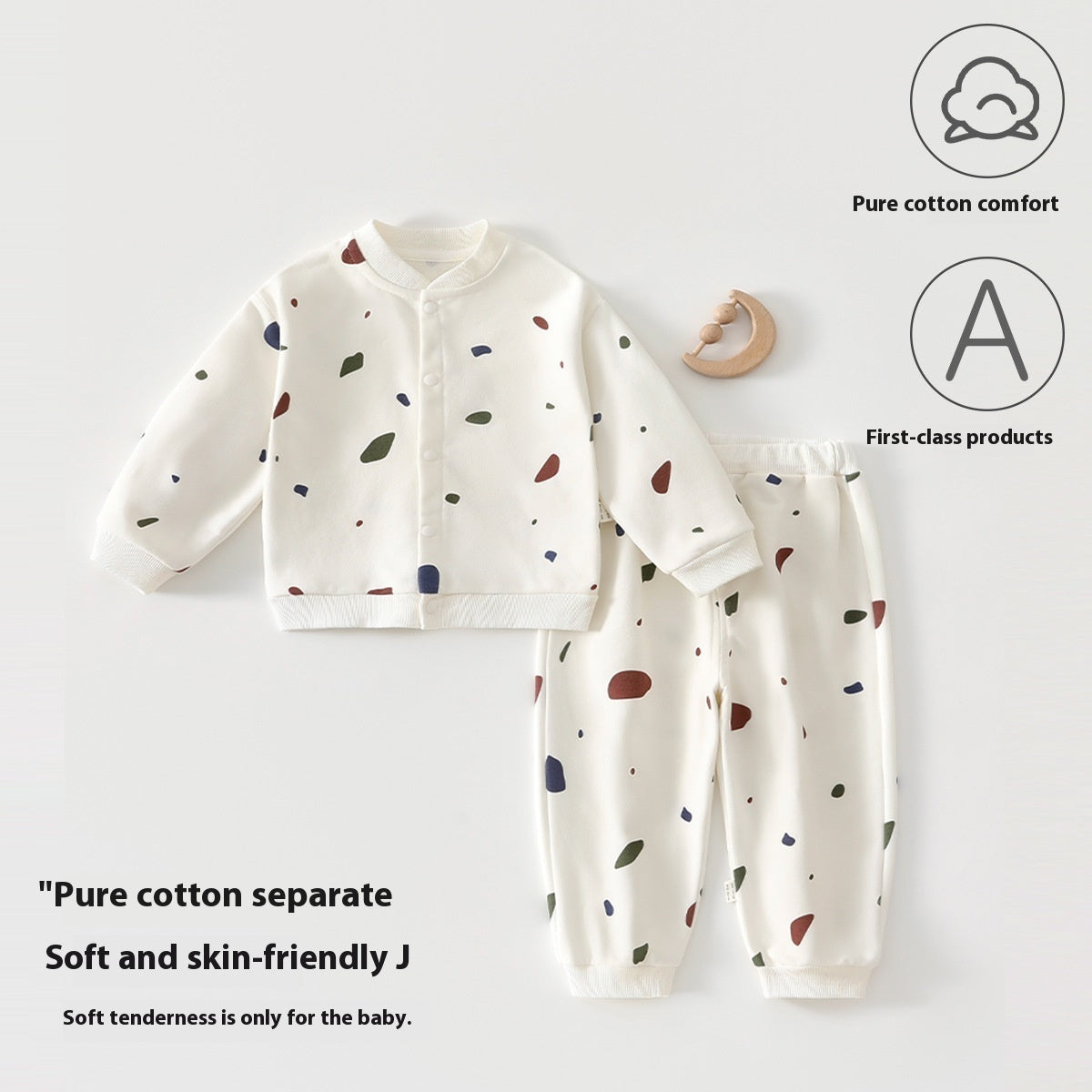 Pure Cotton Spring And Autumn Baby Split Sweater Children's Suit Boys