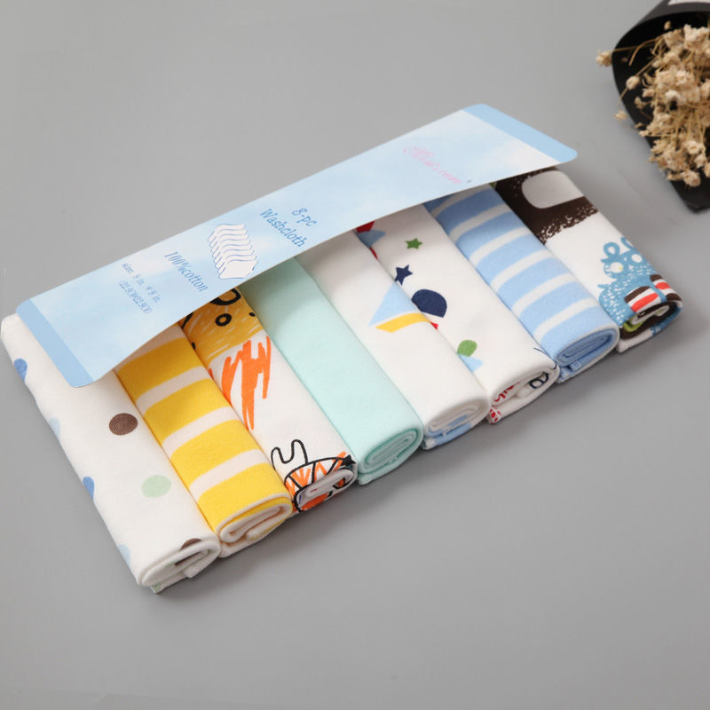 Newborn Cotton Gauze Saliva Towel Foreign Trade Baby Feeding Towel 8 Packs - Cindi Book