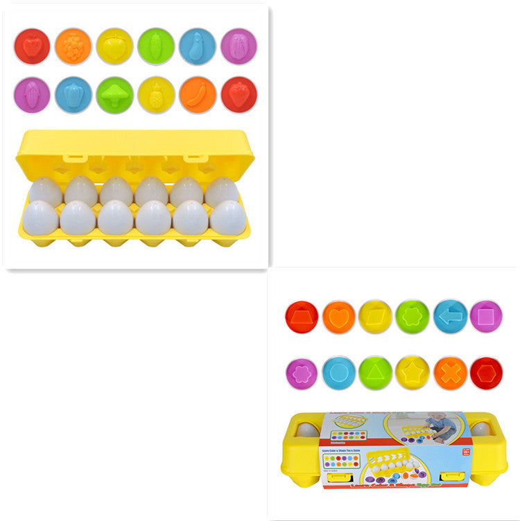 Baby Learning Educational Toy Smart Egg Toy Games Shape Matching Sorters Toys Montessori Eggs Toys For Kids Children - Cindi Book
