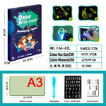 Educational Toy Drawing Pad 3D Magic 8 Light Effects Puzzle Board Sketchpad - Cindi Book