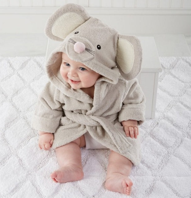 Cartoon Cute Animal Modeling Baby Bath Towels Baby Bathrobes Cotton Children's Bathrobes Baby Hooded - Cindi Book