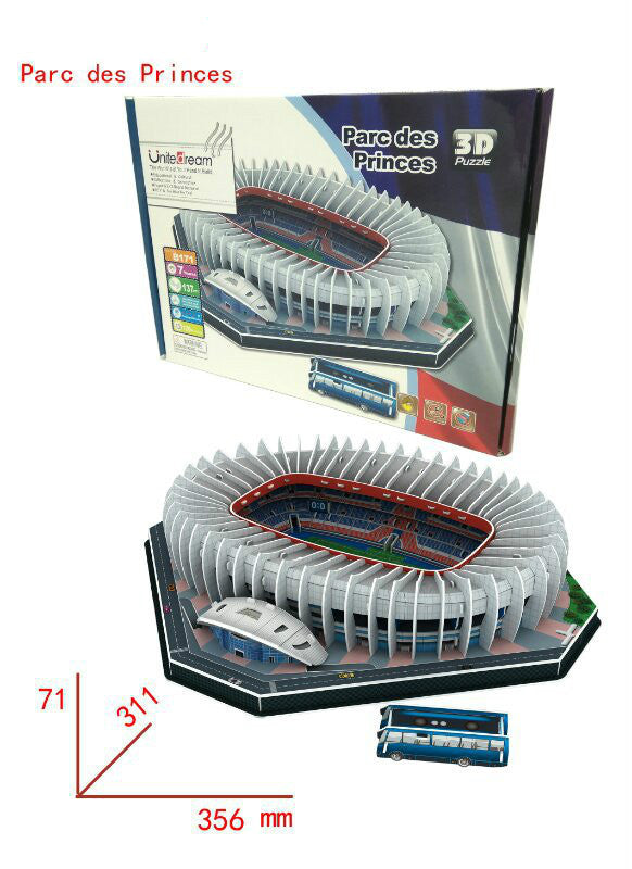 Classic Jigsaw DIY 3D Puzzle World Football Stadium European Soccer Playground Assembled Building Model Puzzle Toys For Children - Cindi Book
