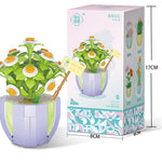 Building Block Puzzle Toy Eternal Flower Potted Mini Succulent Potted Plant - Cindi Book