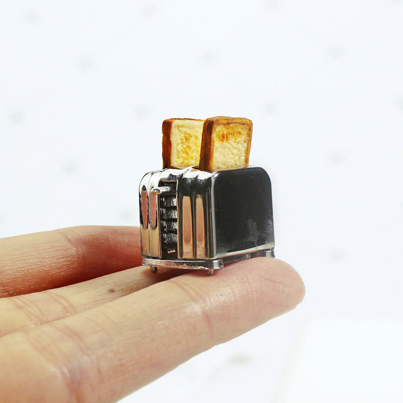 Miniature Candy Toy Kitchen Small Cloth Dollhouse Accessories Mini Breakfast Bread Maker - Cindi Book