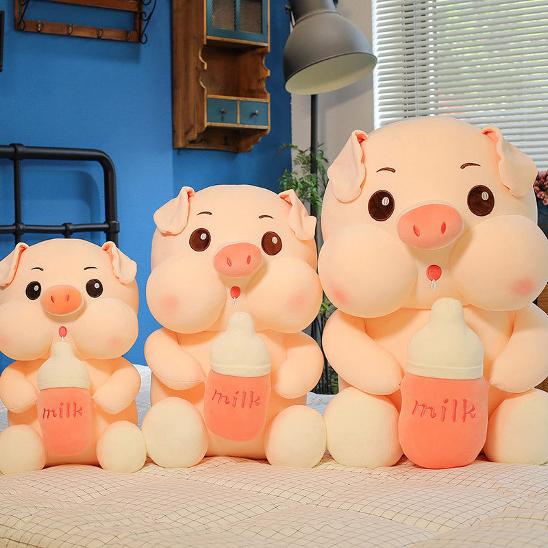 Baby Bottle Pig Ragdoll Plush Toy Doll - Cindi Book