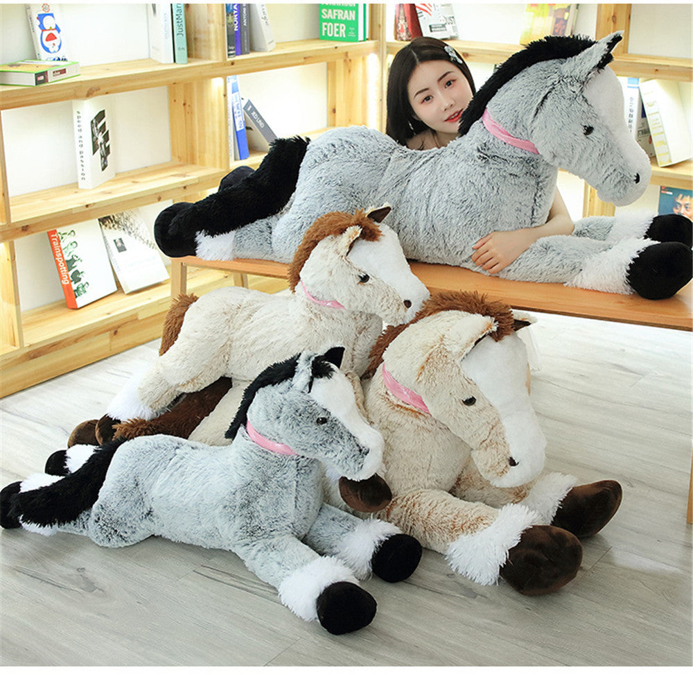 Simulation lying horse pillow plush toy - Cindi Book