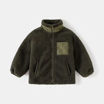 Boys' Thickening Coat Fleece Stand Collar Stitching - Cindi Book