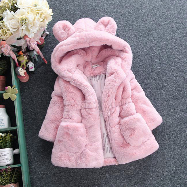 A girl's fur coat for autumn and winter - Cindi Book