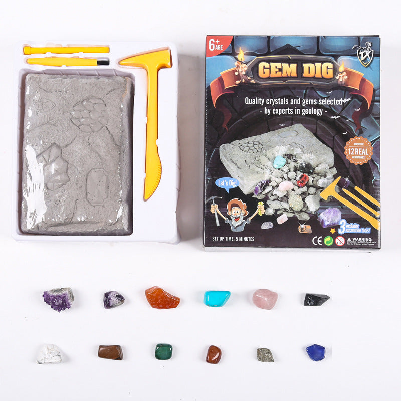 Gem Dig Kit Dig Up 17 Gems STEM Science &amp Educational Toys Make Great Kids Activities - Cindi Book