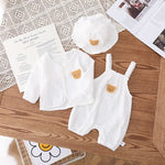Baby Summer Wear Gauze Suspender Pants Thin Hooded - Cindi Book