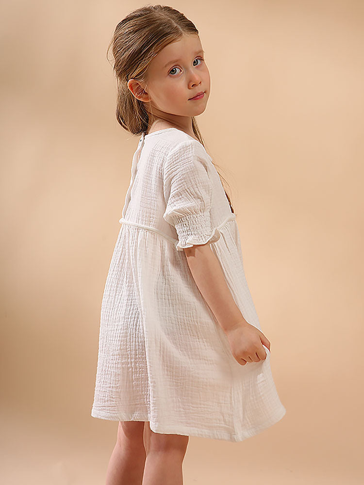 Cotton Double Layer Cotton Yarn Girls Dress - Cindi Book