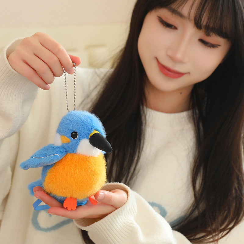 Cartoon Parrot Plush Toy Pendant for Girls Bags and Keycha