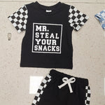 Children's Fashion Letter Print Short-sleeve Suit - Cindi Book
