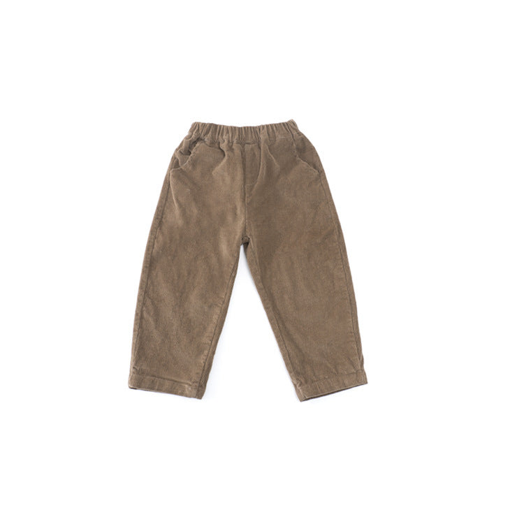 Children's Fashionable Elastic Corduroy Pants - Cindi Book