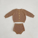Baby Cotton Yarn Bulky Underpants Cardigan Coat Two-piece Suit - Cindi Book