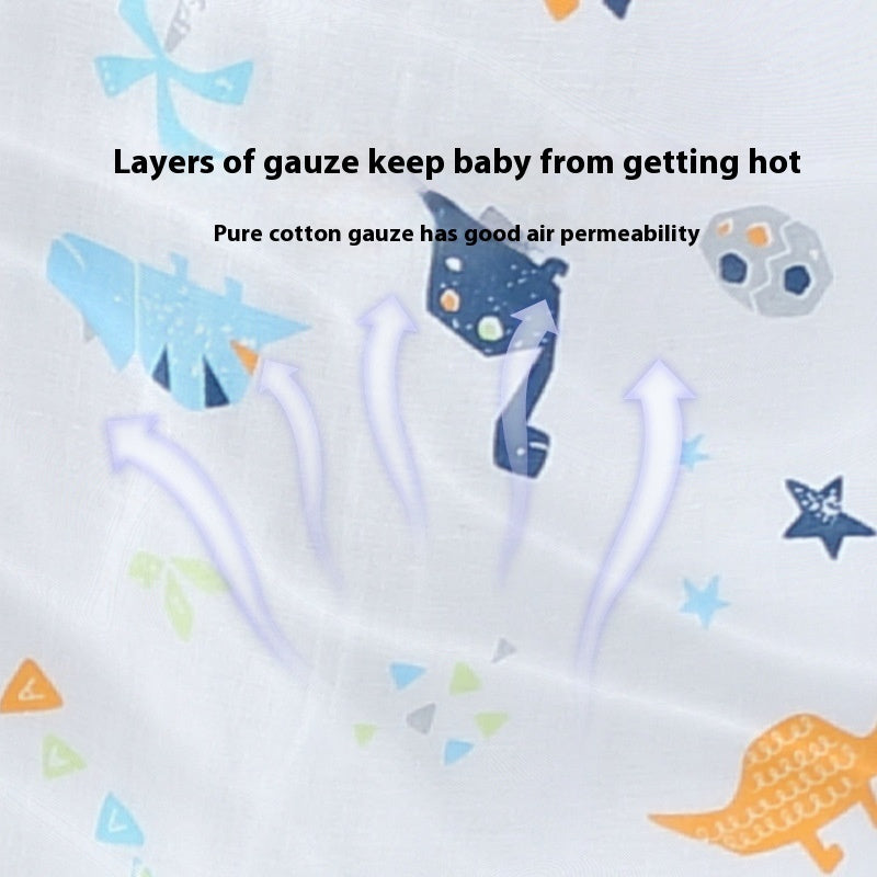 Long Sleeve Four-layer Bamboo Cotton Gauze Sleeping Bag - Cindi Book