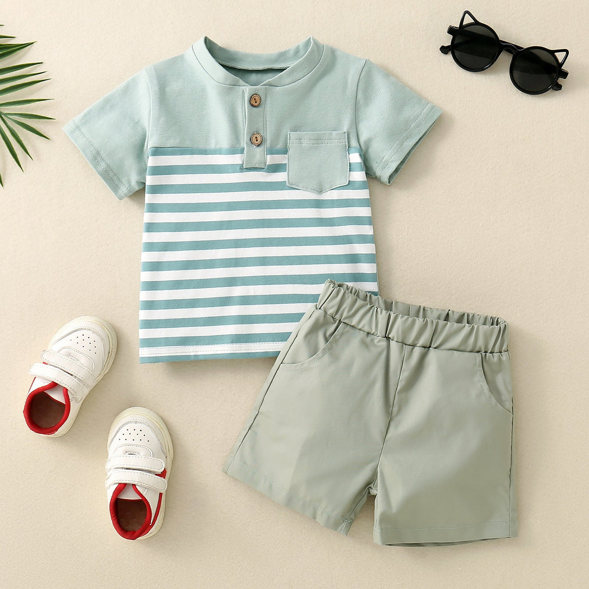 Infant Children Dried Slice Stitching Open Collar Suit - Cindi Book