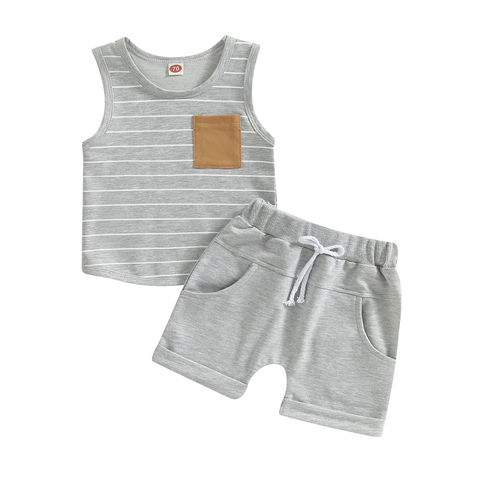 Boys' Stripes Vest Suit European And American - Cindi Book