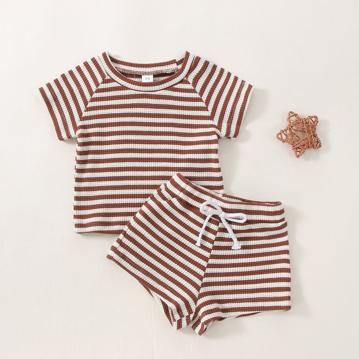 Children's Waffle Stripe Short Sleeve - Cindi Book
