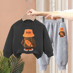 Boys Spring New Children's Autumn Leisure Sports Sweater Medium And Small Two-piece Suit Fashion - Cindi Book