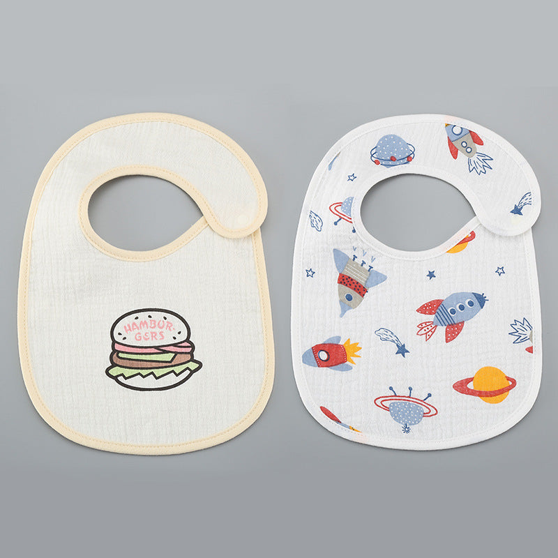 Thin Kids' Bib Pure Cotton Waterproof Gauze Saliva Towel - Cindi Book
