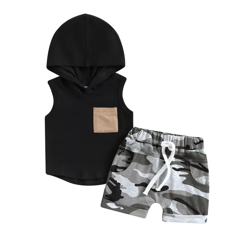 Boys' Hooded Vest T-shirt Suit - Cindi Book