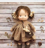 Handmade Plush Doll Golden Curly Girl Finished Product - Cindi Book