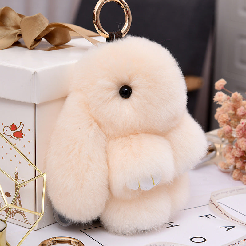 Fashionable Cotton Cute Rabbit Keychain Pendant - Cindi Book