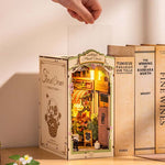 Rolife Floral Corner DIY Book Nook Shelf Insert Kit 3D Wooden Dollhouse For Gift - Cindi Book