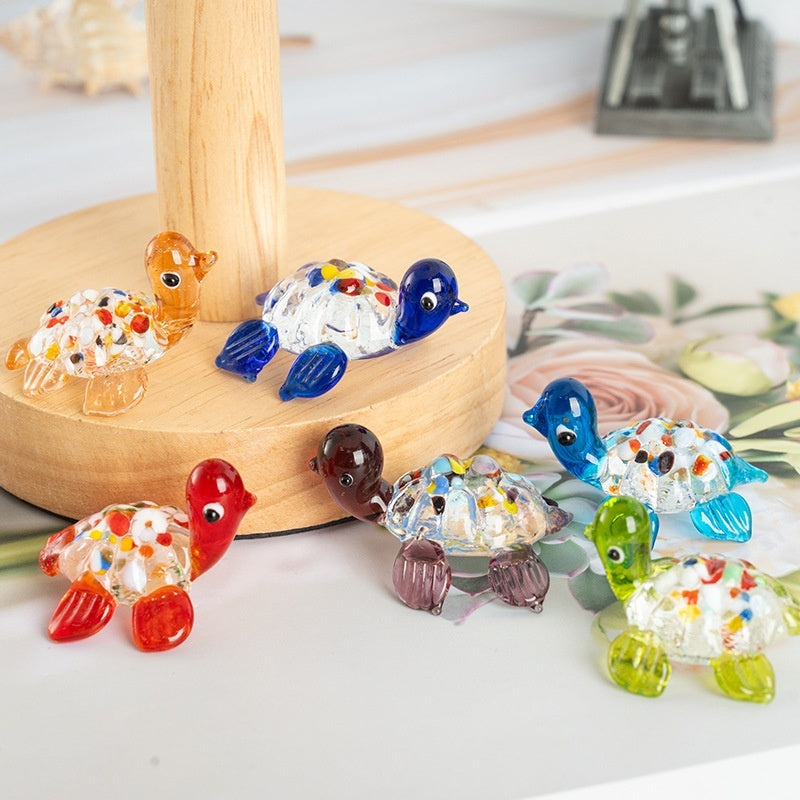 Handmade Glass Craft Little Turtle Ornament - Cindi Book